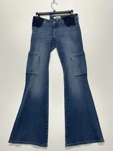 From Nuuly Warp + Weft Maternity Cargo Bootcut Jeans Medium Wash | Great Condition | Gently Worn, Inspected and Ready For Wear