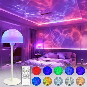 Ocean Wave Water Ripple Table Lamp, 16 Color Atmosphere Light, Indoor Lighting, Remote Control Timer Setting, Relaxing Romantic Night Ambiance, Perfect Bedroom Gift