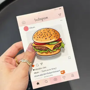 Cute Cheeseburger MagSafe Phone Grip – Magnetic Pop Socket & Kickstand – Funny Food Lover Accessory