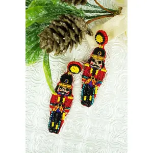 Christmas beaded earrings