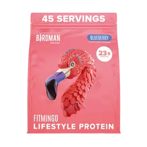 Fitmingo Plant Based Protein Powder Blueberry Flavor 3.3lbs Gluten Free Dairy Free Sugar Free 23g Protein Per Serving