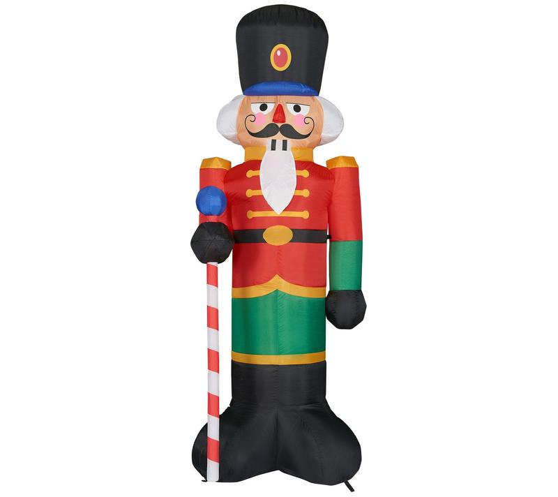 Fraser Hill Farm 10-Ft. Tall Traditional Nutcraker, Outdoor B