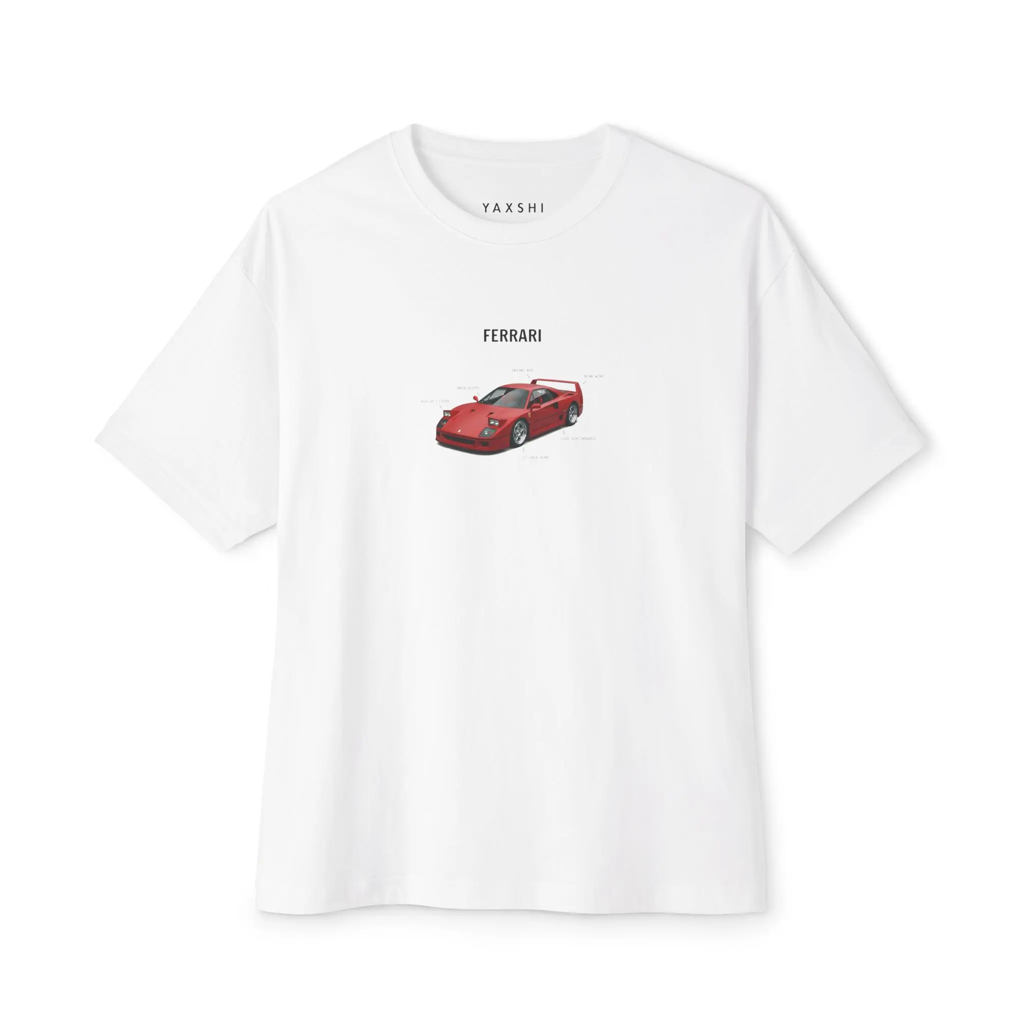 FERRARI F40 BLUEPRINT OVERSIZED BOXY TEE