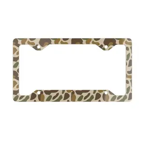Duck Camo Metal License Plate Frame, Truck Accessories, Car tag, Decoration, Aluminum