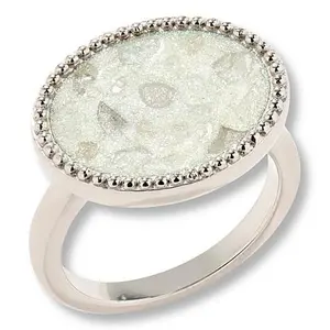 Colleen Lopez Sterling Silver Diamond Slice Oval Ring