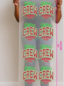 Christmas Crew Making Memories Together DTF Gang Sheet with 8 T-Shirt Prints 60 Inches Long