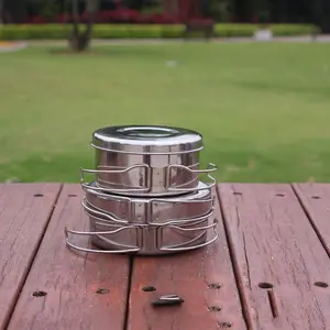 Outdoor Stainless Steel Cookware Suit Camping