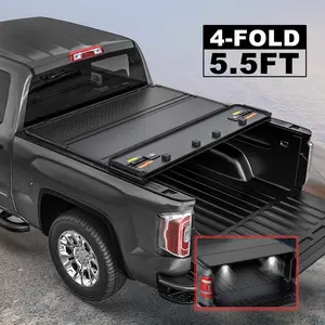 4 Fold 5.5FT Bed Hard Truck Tonneau Cover For 2007-2013 Toyota Tundra Extra
