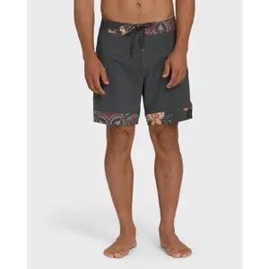 BILLABONG Men's 73 Pro Boardshorts, Stretch Woven Blend Drawcord Waist Side Pockets Scalloped Hem, Surf Beach Casual Wear