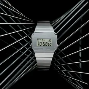 A700WEV-7AVT | Vintage Silver Slim Digital Watch, Retro Classic Design