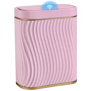 Mother's Day gift Bathroom Small Trash Can with Automatic Touchless Lid, 2.6 Gallon Smart Garbage Can Narrow Waterproof Trash Bin for Bedroom, Office, Living Room