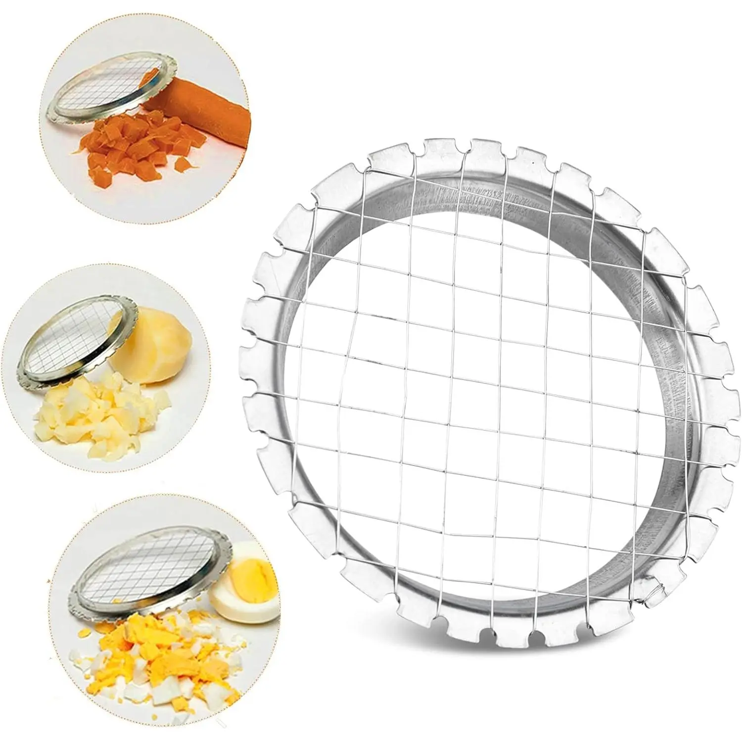 Egg Chopper Stainless Steel Egg Slicer Fruit Cube Cutter Salads Cutters Tomato Cutter Potato Cutter as pictures