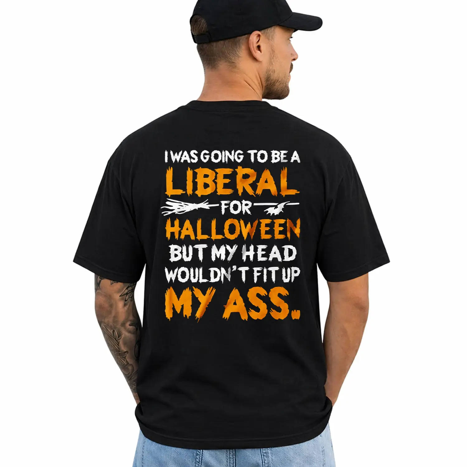 I was Going To Be A Liberal Halloween Funny T shirt, Short Sleeve Printed Graphic Shirt, Daily Casual Cotton Menswear