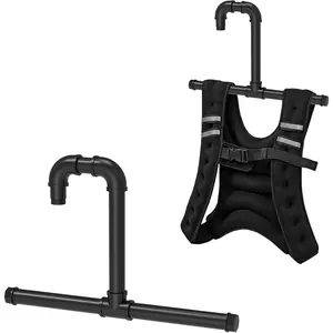 Weighted Vest Hanger - Heavy Duty Metal Clothing Rack for Weighted Vest Women Men - Holds Over 110 lbs, Sturdy Freestanding Garment Rack for 6lb/8lb/12lb/16lb/20lb/25lb/30lb weight vest
