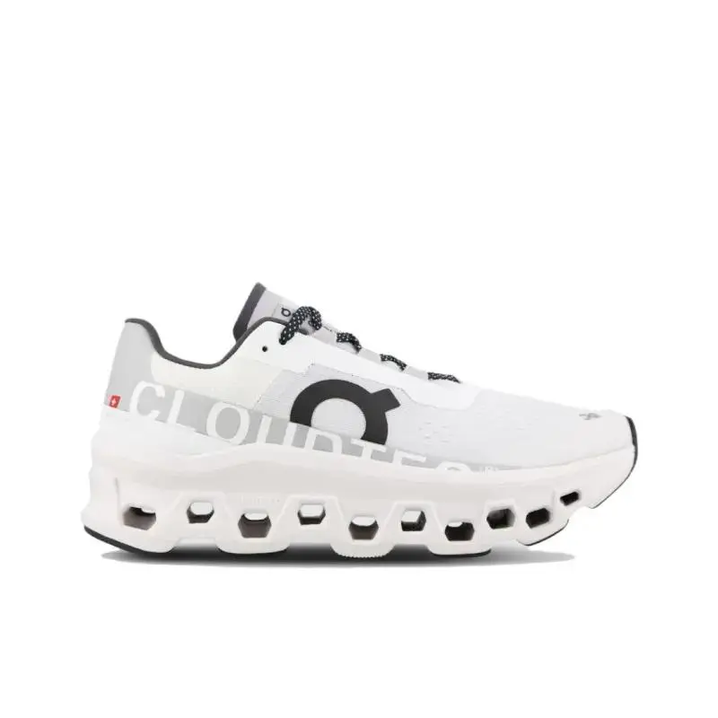 Men Women Running Shoes White Gray Breathable Mesh Upper Hollow Cushioned Outsole Lightweight Rebound Outdoor Sports Sneakers
