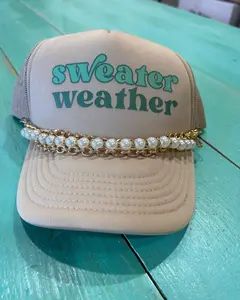 Pearl Triple Layer Trucker Chain | Hat Bar | Hat Jewelry