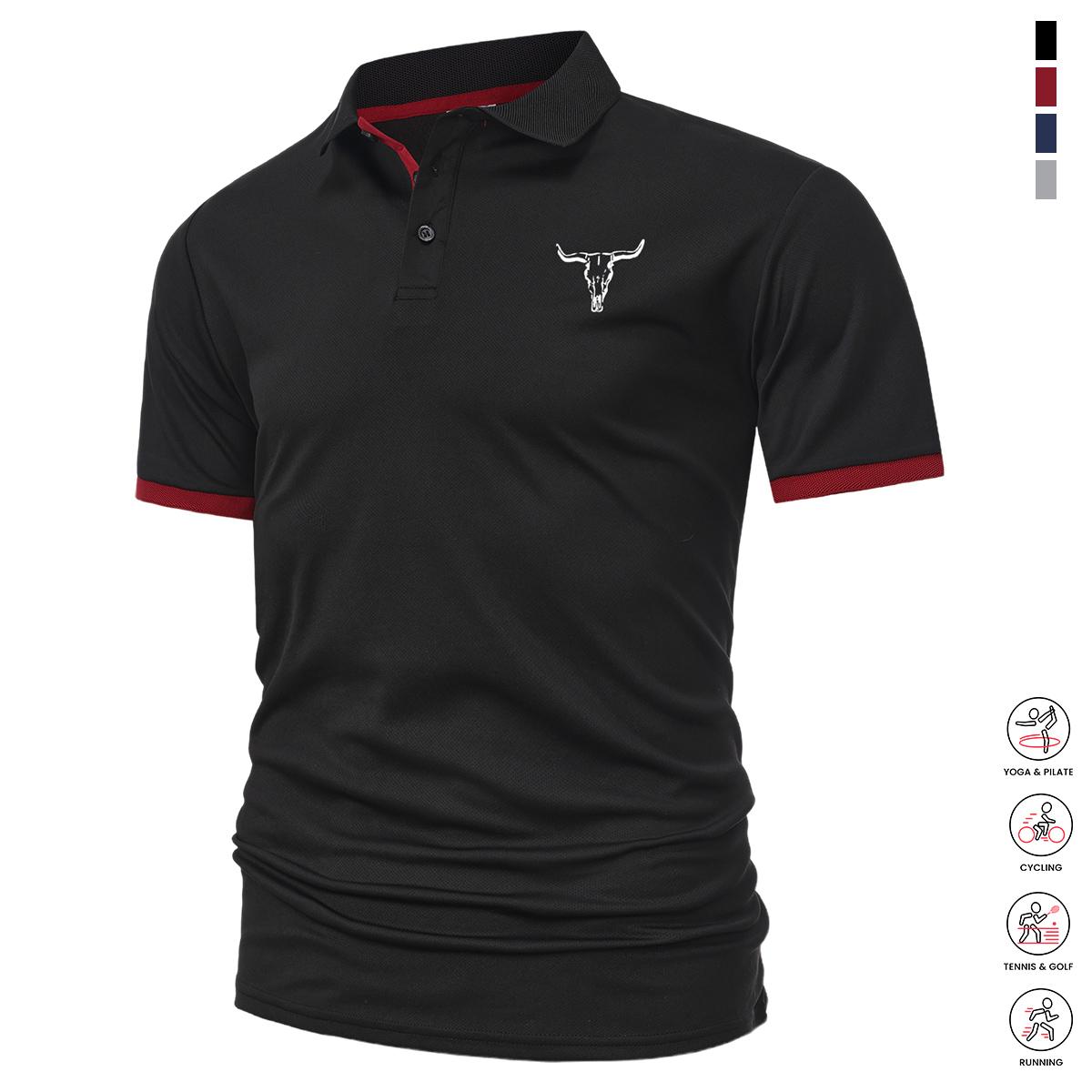 Colorful Polo Shirts | Polyester fabric, short sleeves, soft—suitable for casual and business wear