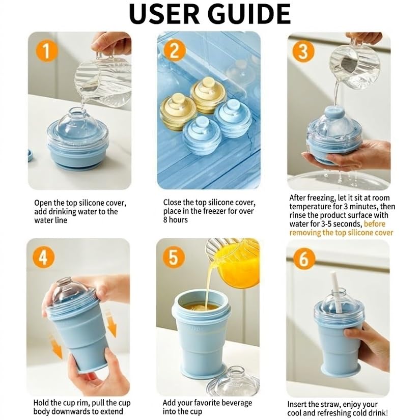 IMOLI Portable Collapsible Ice Ball Mold Cup, Creative Food-Grade Silicone Ice Mold with Built-in Straw for Summer Outings, Camping, Travel, Parties, and Gifting. IMOLI Portable Collapsible Ice Ball Mold Cup, Creative Food-Grade Silicone Ice Mold with Built-in Straw for Summer Outings, Camping, Travel, Parties, and Gifting.
