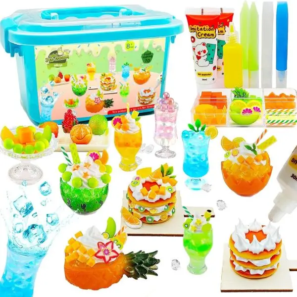 Halloween fall Gift DIY Mini Dessert Craft Kit for Kids – Make & Decorate Mini Food Creations with Imitation Cream, Creative Arts & Crafts Activity Set for Girls Ages 8+, Birthday, Christmas & Holiday Gift