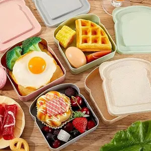 Sandwich Container, Bread Storage Box, Toast Shape Sandwich Box Food Storage Lunch Box, Microwave Safe, Dishwasher Cleanable, Reusable