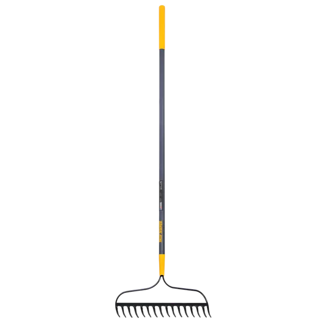 True Temper 2811500 16-Tine Welded Bow Rake with Fiberglass Handle