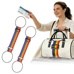 Strong Adjustable Luggage Connector Strap, Elastic Add-a-Bag Travel Belt for Suitcase, Strong Secure No Slip Luggage Fixing Strap, Easy Carry Extra Bag (2PCS) fathersdaygift