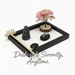 Creative Desktop Resin Decorative Figurine Zen Garden Sand Tray, Home Decoration, Perfect Gift for Bedroom Living Room