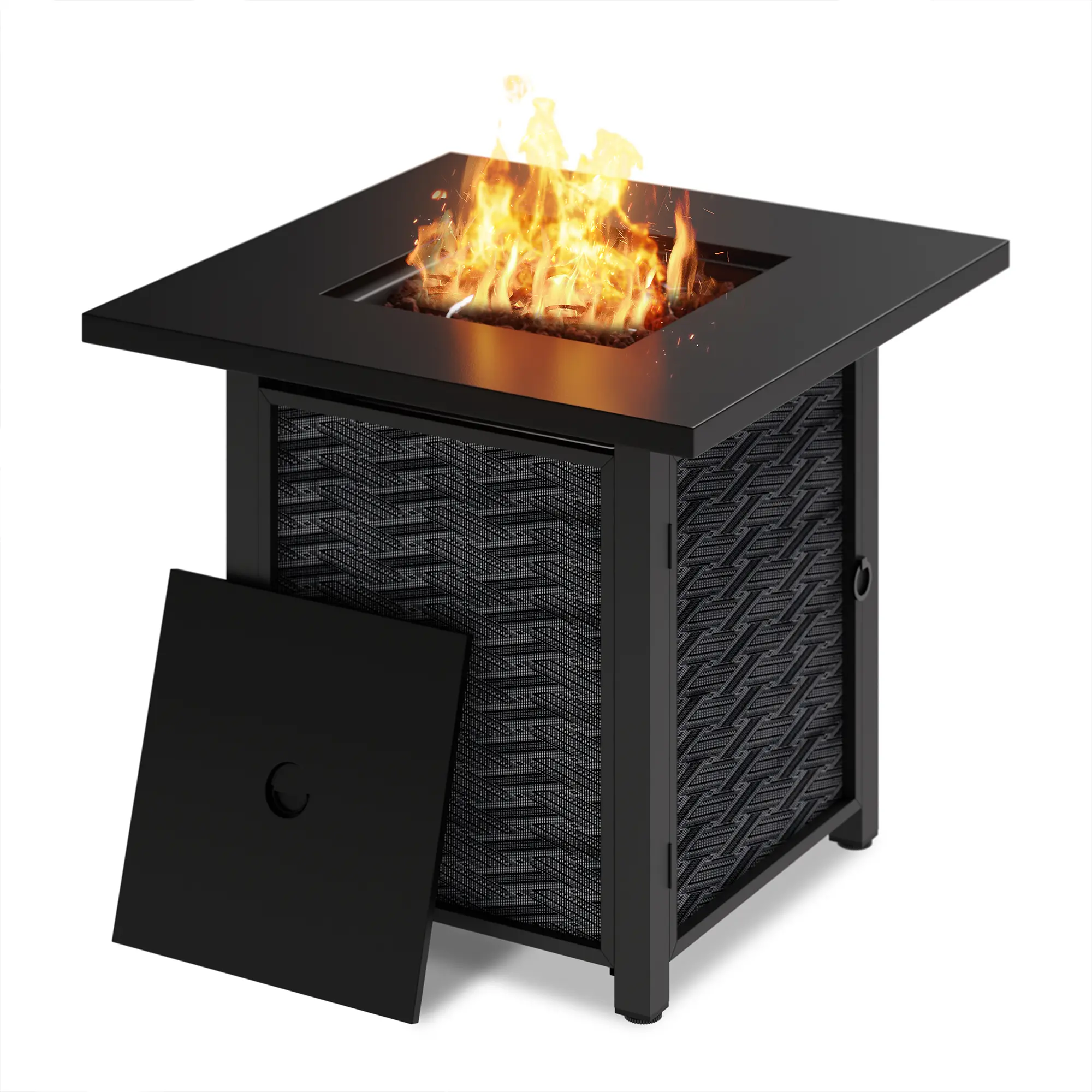 28‘’ Square Black Stripe