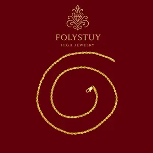 Christmas[FOLYSTUY] Handcrafted exquisite twist necklaces with lobster buttons, available in 3mm and 4mm twist widths, and lengths ranging from 19 inches to 28 inches.  Options include Y109, Y110, Y111, and Y156