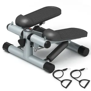 Resistance Band Mini Stepper - Stair-Style Home Fitness Machine, Full Body Toning & Cardio for Compact Areas