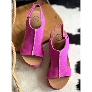 Melissa Fuchsia Wedges