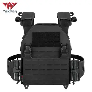 YKD-0103 Tactical Vest for Men - Lightweight Quick Release Modular Vest Adjustable Airsoft Vest Outdoor for Running Training Durable 1000D Nylon Molle System