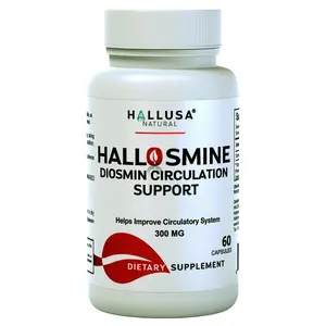 Product Review of HALLUSA NATURAL HALLOSMINE 300 Mg Diosmin Circulation 60 Capsules Gluten-Free Organic GMO-Free Sugar-Free Supplement for Healthy Circulation & Veins Health Made in USA Dietary from F** F**