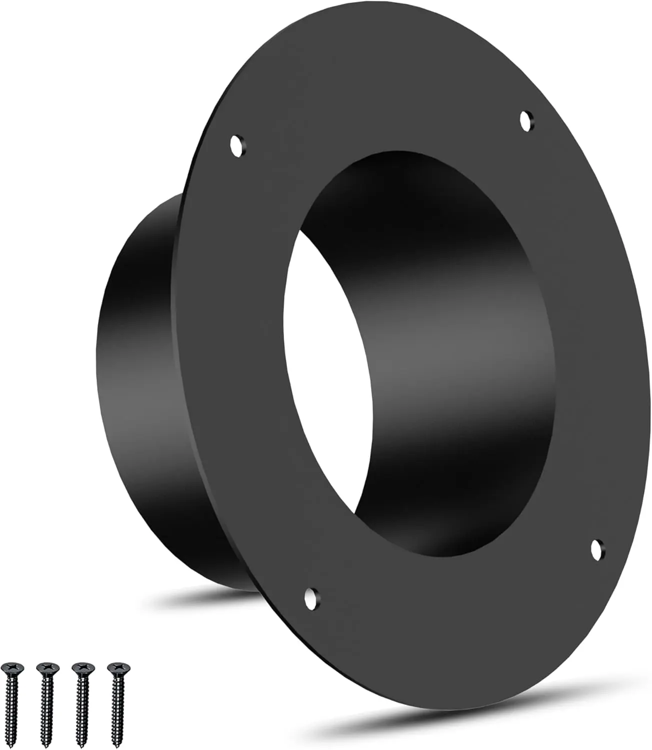 Ehiair Duct Connector Flange, Metal Duct Connector, Dryer Vent Connector Fittings for Heating, Cooling and Ventilation HVAC Systems, Black