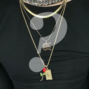 Unisex Personalized Necklace Bracelet Custom Set - Customizable Jewelry for Men and Women
