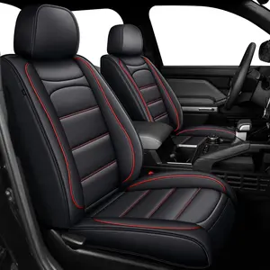 Custom Fit Full Set Leather Seat Covers for 2019-2025 Pickup Trucks, Waterproof, Breathable, Snug Fit, Easy Installation, Full Coverage Car Interior Cushions