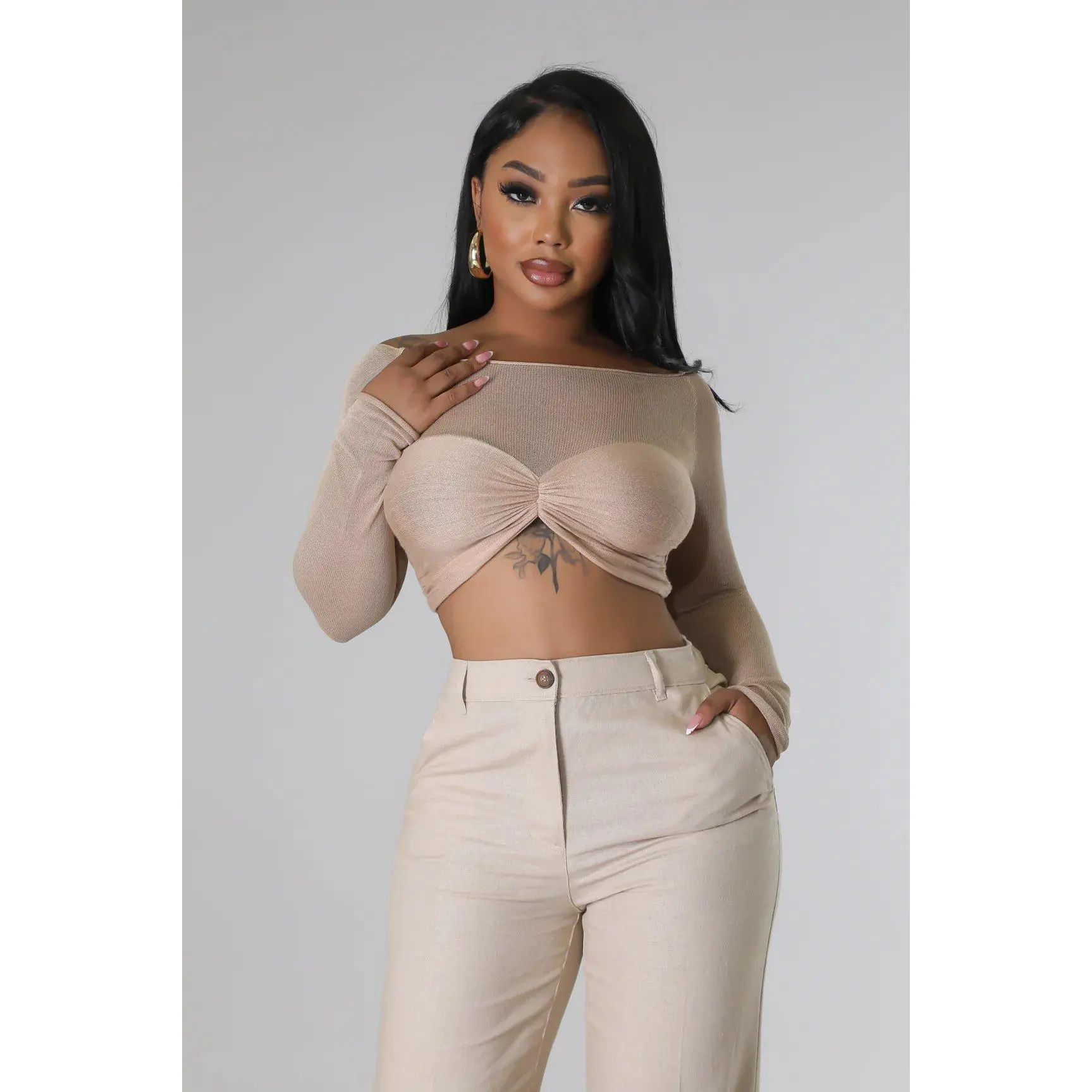 Khloie Top Taupe