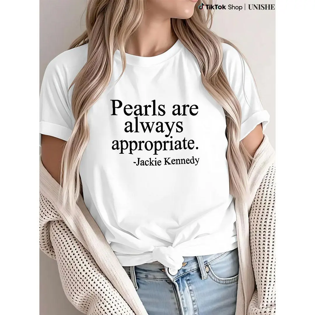 Pearls are Always Appropriate T-Shirt | Classic Pearl Graphic Tee | Stylish & Timeless Shirt for Every Occasion Prints Style