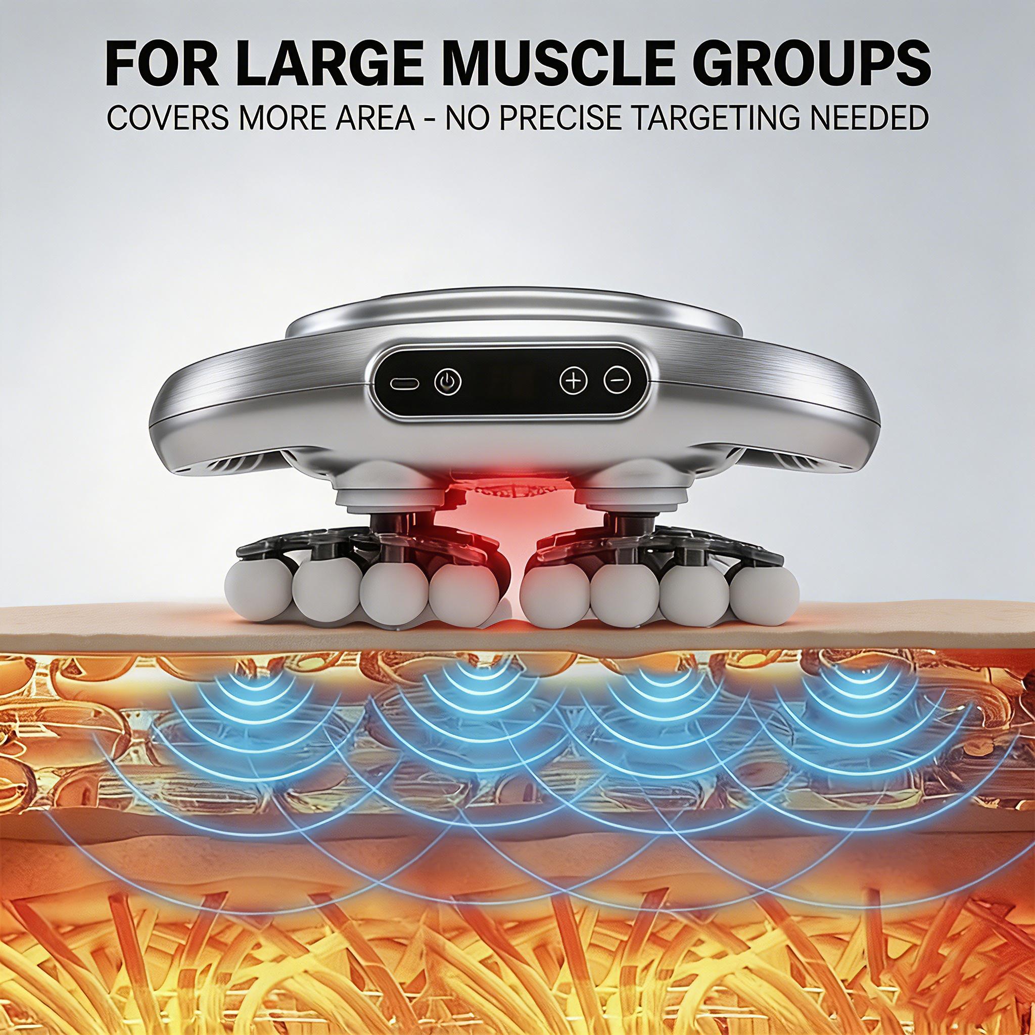 High-Quality 42/12-head Massage Gun with multiple Modes, Deep Tissue Percussion Massager for Back Shoulders Legs and Foot Pain Relief Quiet Muscle Massage Gun with Red Light Therapy Adjustable Daily Use Ideal Gift for Friends & Family