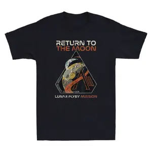 Artemis II Return To The Moon Mission Patch 2026 Vintage Men's Cotton T-Shirt