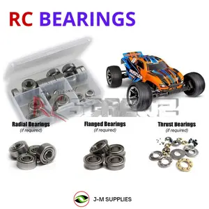RCScrewZ Metal Shielded Bearing Kit tra130b for Traxxas Rustler XL-5 HD 1/10 Electric 2WD Stadium Truck w/ USB-C Charger (37254-8) | RCX