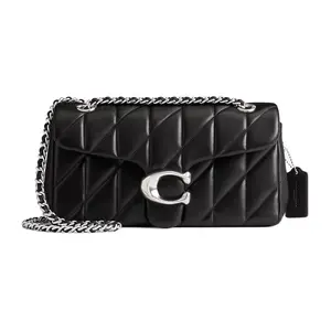 COACH Tabby 26 Quilted Push-Lock Closure Nappa Leather Crossbody Shoulder Bag Medium Women's Black