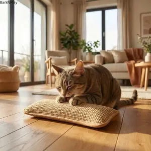 11-Inch Interactive Catnip Kicker Toy, Durable Sisal Pillow with Organic Catnip, Soft Chew and Teething Toy for Kittens and Adult Cats, Indoor Scratching, Biting, and Exercise Fun