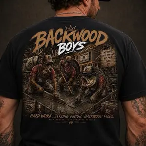 Backwood Boys Concert Themed Menswear Men's Short-Sleeve T-Shirt, Men's Top