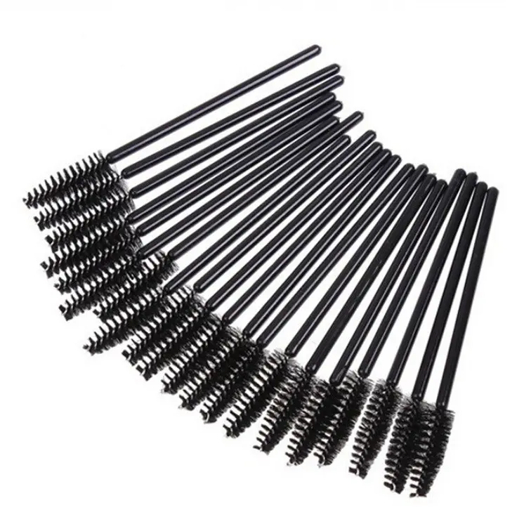 TIKA 100-Pack Disposable Eyelash and Eyebrow Brush Set, Mascara Wand Applicators for Makeup Kits and Daily Beauty Use