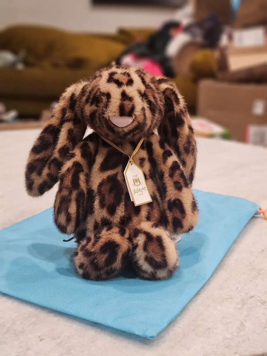 JELLYCAT COBBLEHOP Bunny Leopard Ruby EXCLUSIVE NWT and DUSTBAG , Perfect Gift