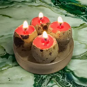 Hand Poured Quail Shell Candle