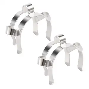 2pcs 24# Stainless Steel Clip Keck Clamp for 24/29 24/40 Glass Ground Joint