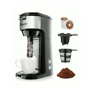 Coffee Maker, Coffee Maker Single Serve For K Cup And Ground, With Self Cleaning, Iced Coffee Machine For Home, Office