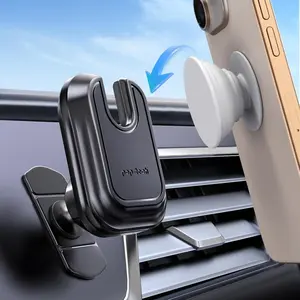 Car Phone Mount For Socket Grip, Adjustable Strong Sticky Cell Phone Holder, Dashboard Adhesive Socket Car Mount For Thick Wallet Grip For iPhone Samsung Card Holder